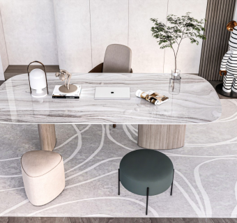 现代书桌 书房家具 书桌椅 雕塑摆件